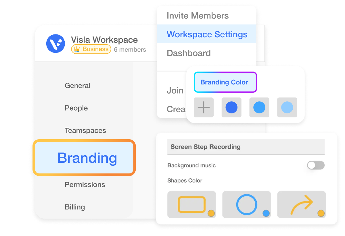 Applying brand colors, fonts, and logos to a Visla video guide for consistent branding